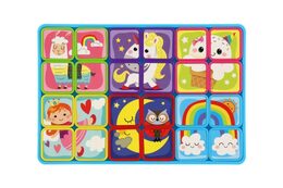 Puzzle magnetické deskové fantazie plast ve fólii 30x20x1cm 12ks v boxu 24m+