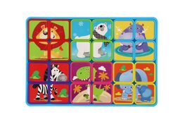 Puzzle magnetické deskové zvířata plast ve fólii 30x20x1cm 12ks v boxu 24m+