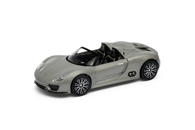 Welly Porsche 918 Spyder (concept) 1:34 stříbrné