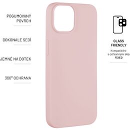 Kryt Story iPhone 14, růžový FIXED