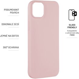 Kryt Story iPhone 14 Plus, růžový FIXED