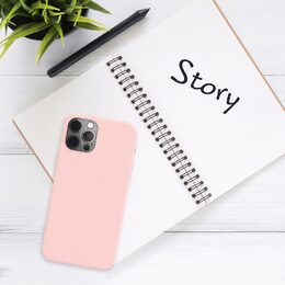 Kryt Story iPhone 14 Plus, růžový FIXED