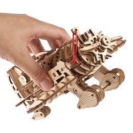 Ugears 3D dřevěné mechanické puzzle Letadlo Mad Hornet