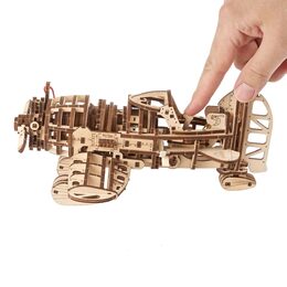 Ugears 3D dřevěné mechanické puzzle Letadlo Mad Hornet