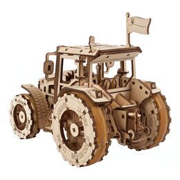 Ugears 3D dřevěné mechanické puzzle Traktor vítězí