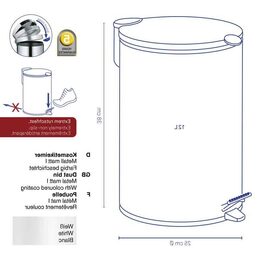 KELA Koš odpadkový Mats  bílá  12l KL-10641