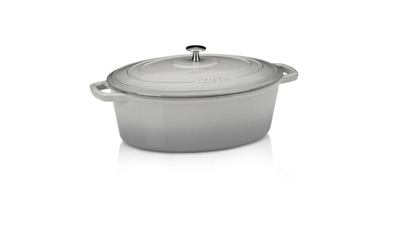 KELA Pekáč litinový s poklicí CALIDO 35x26 cm šedá KL-12608