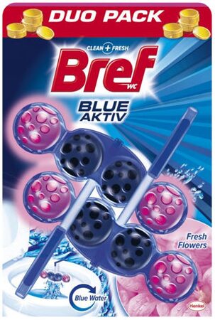 Bref Blue Aktiv WC blok Fresh Flowers 2 x 50 g