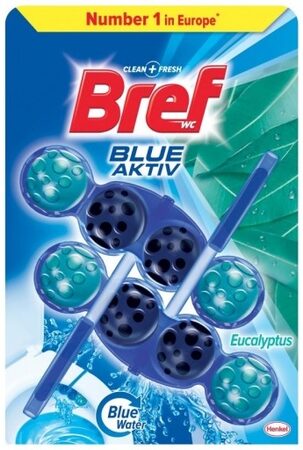 Bref WC Blue Aktiv Chlorine WC blok v kuličkách Eucalyptus 2 x 50 g