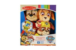 Maňásci 4ks látka Tlapkova Patrola/Paw Patrol v krabici 26x30x6cm