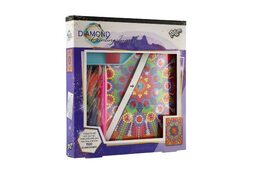 Kreativní sada diamantový deník mandala s nalepovacími diamanty v krabici 19x21x3cm