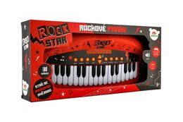 Pianko ROCK STAR 31 kláves plast 46cm na baterie se zvukem, světlem v krabici 52x24x8cm