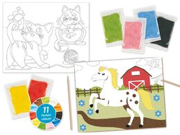 Lena Kreativní sada obrázky z písku Zvířata