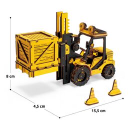 RoboTime dřevěné 3D puzzle Vysokozdvižný vozík