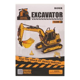 RoboTime 3D dřevěná mechanická skládačka Bagr