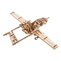 Ugears 3D dřevěné mechanické puzzle Bojový dron Bayraktar TB2