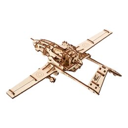 Ugears 3D dřevěné mechanické puzzle Bojový dron Bayraktar TB2