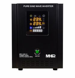 Napěťový měnič MHPower MPU-1200-12 záložní zdroj, 12V/230V, 1200W, funkce UPS, čistý sinus