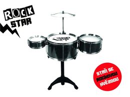 Bicí souprava ROCK STAR plast s příslušenstvím v krabici 23x22x17cm