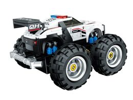 Auto RC policejní stavebnice plast 2,4MHz na baterie v krabici 31x23x7cm