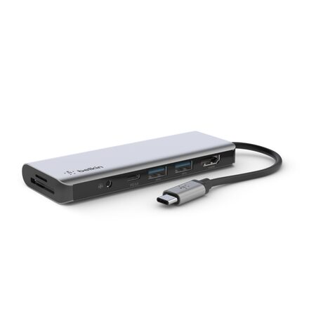 Belkin USB-C 7v1 Multiport adapter - 4K HDMI, USB-C PD 3.0, 2x USB-A 3.0, čtečka