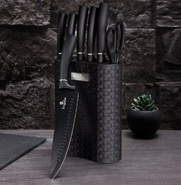 BERLINGERHAUS Sada nožů ve stojanu 7 ks Royal Black Collection BH-2502