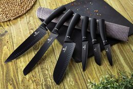 BERLINGERHAUS Sada nožů s antibakteriálním povrchem 6 ks Royal Black Collection BH-2383