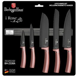 BERLINGERHAUS Sada nožů s magnetickým držákem 6 ks I-Rose Edition BH-2538