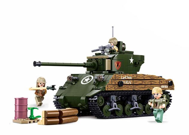Sluban Army WW2 M38-B1110 Bitevní tank M4A3 Sherman