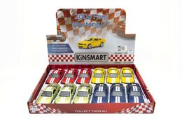 Auto Kinsmart 2006 Ford Mustang GT 1:38 12,5cm kov/plast 4 barvy na zpětné natažení 12ks v boxu