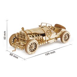 RoboTime dřevěné 3D puzzle Závodní auto