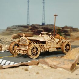 RoboTime dřevěné 3D puzzle Závodní auto