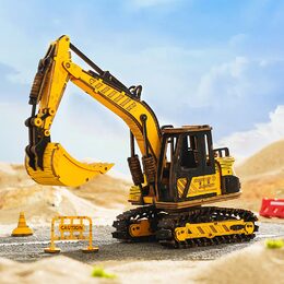 RoboTime 3D dřevěná mechanická skládačka Bagr