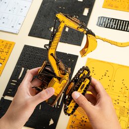 RoboTime 3D dřevěná mechanická skládačka Bagr