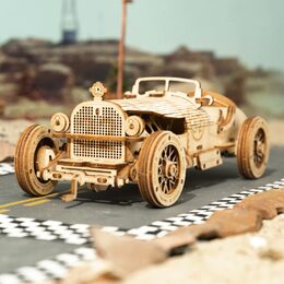 RoboTime dřevěné 3D puzzle Závodní auto