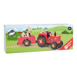 small foot Dřevěný farmářský tahací traktor