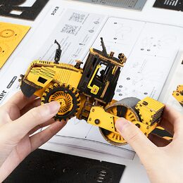 RoboTime dřevěné 3D puzzle Silniční válec