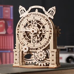 Ugears 3D dřevěné mechanické puzzle Dekorační budík