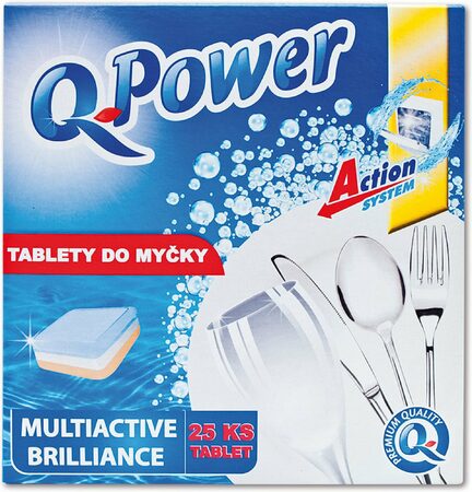 Q power tablety do myčky Multiactive Brilliance 25 ks