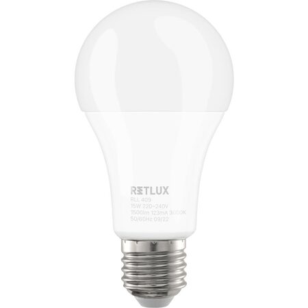 RLL 409 A65 E27 bulb 15W WW RETLUX