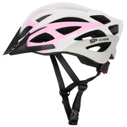 Spokey FEMME Cyklistická přilba pro dospělé a juniory IN-MOLD, 55-58 cm, bílo-rů