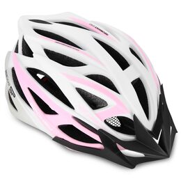 Spokey FEMME Cyklistická přilba pro dospělé a juniory IN-MOLD, 55-58 cm, bílo-rů