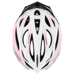 Spokey FEMME Cyklistická přilba pro dospělé a juniory IN-MOLD, 55-58 cm, bílo-rů