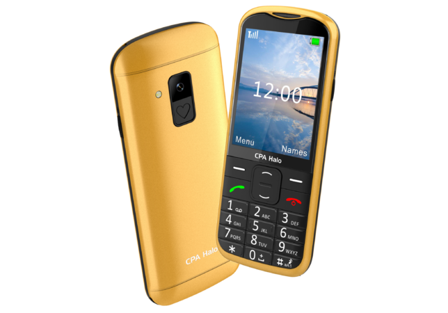 Mobilní telefonSenior HALO18 zlatý