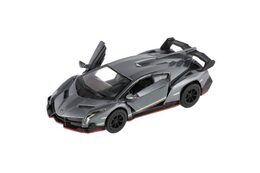 Auto Kinsmart Lamborghini Veneno kov 13cm na zpětné natažení asst 4 barvy 12ks v