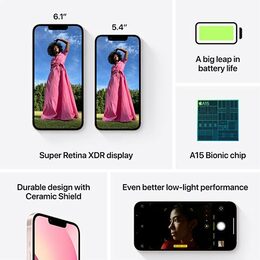 Mobilní telefon Apple iPhone 13 128GB růžový