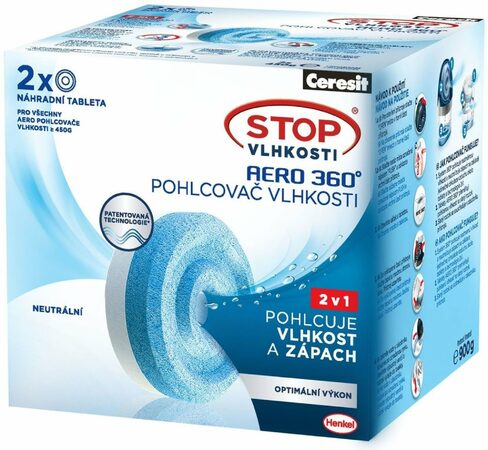 náplň do pohlcovače vlhkosti CERESIT CSV-AERO 360,2x450g tableta