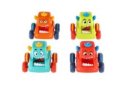 Auto monster plast 9x8cm mačkací jezdící 4 barvy 12ks v boxu