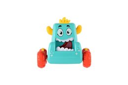 Auto monster plast 9x8cm mačkací jezdící 4 barvy 12ks v boxu