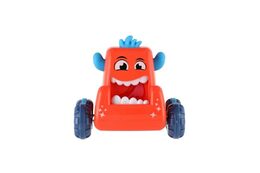 Auto monster plast 9x8cm mačkací jezdící 4 barvy 12ks v boxu